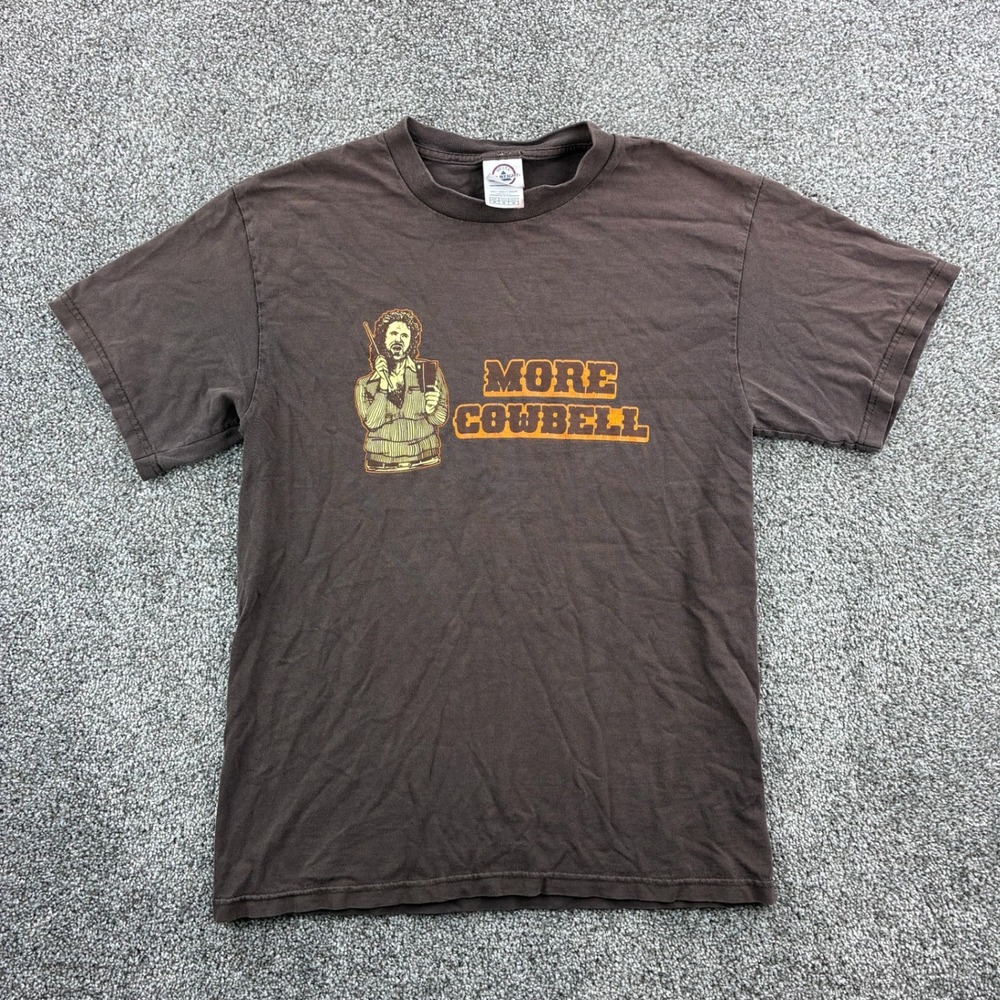 Vintage SNL More Cowbell Shirt Men Medium Brown Cotton Saturday Night Live TV